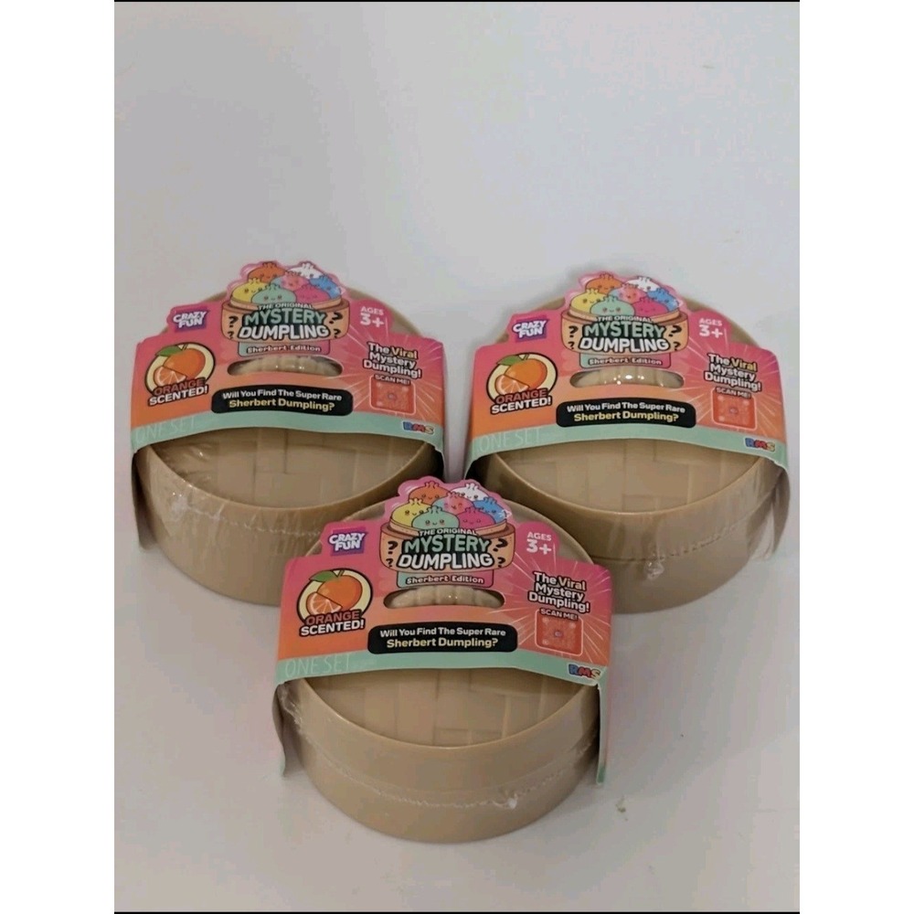 RMS Crazy Fun Mystery Dumpling Sherbert Edition Orange Scented Blind Box 3 Pack